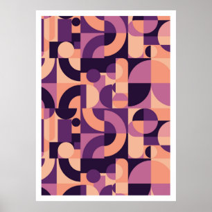 Poster círculo de fundo abstrato geométrico