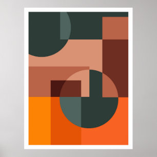 Poster círculo de fundo do padrão abstrato