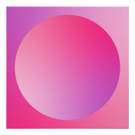 Póster Círculo de Vinheta com Gradiente Rosa em Design Ab