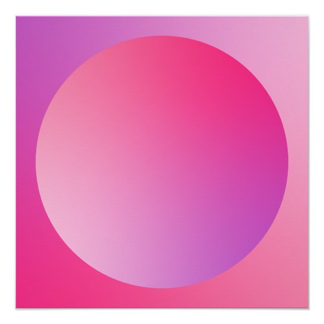 Póster Círculo de Vinheta com Gradiente Rosa em Design Ab (Frente)