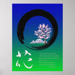 Póster Círculo Enso e sabedoria Zen de Ryokan