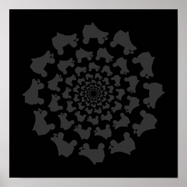 Póster círculo skate (Frente)