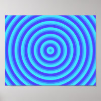 Círculos Azuis Neon Psicodélicos