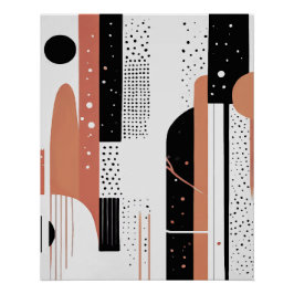 Póster circulos boho terracotta