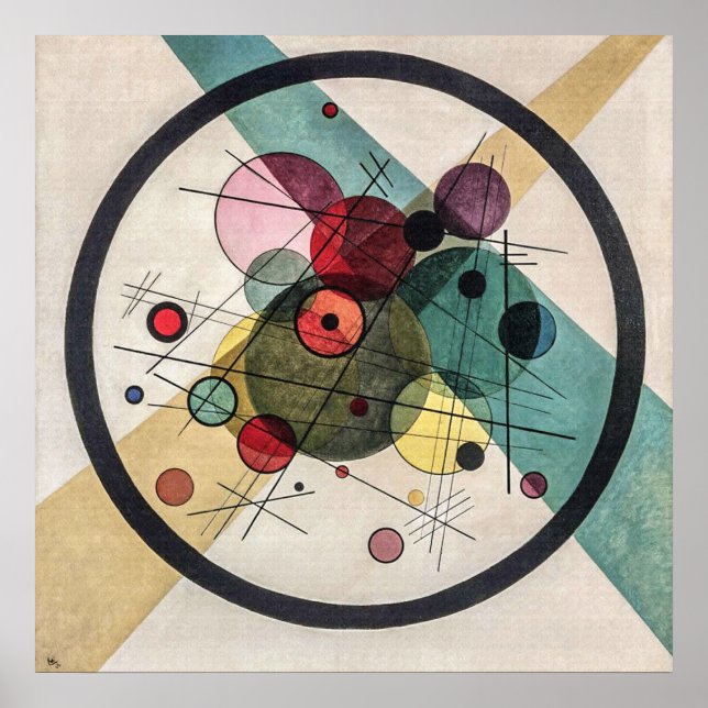 Poster Círculos em um Círculo - Wassily Kandinsky Arte Mo (Frente)