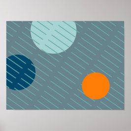 Poster Círculos flutuantes 1