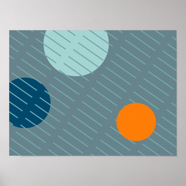 Poster Círculos flutuantes 1 (Frente)