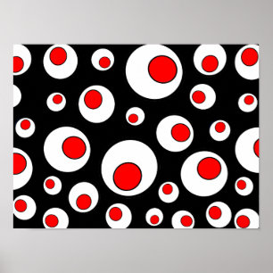 Poster Círculos Frios Geométricos Abstratos