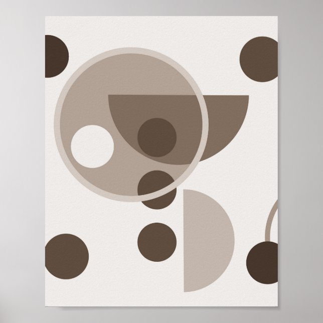 Poster Círculos geométricos abstrato (Frente)