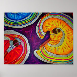 Póster Círculos no chão