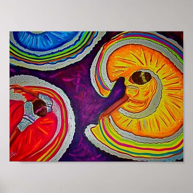 Póster Círculos no chão (Frente)