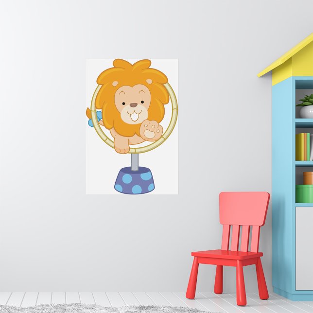 Poster Circus Lion Pulando Através De Um Hoop (Criador carregado)