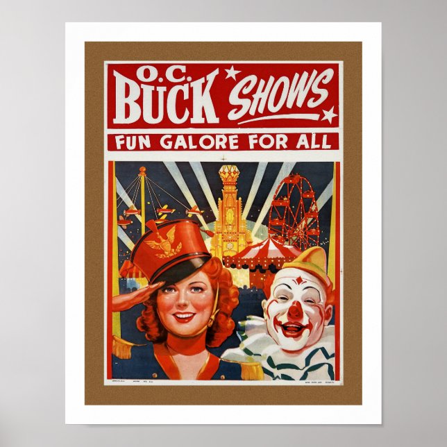 POSTER CIRCUS MCM IMPRESSO VINTAGE (Frente)