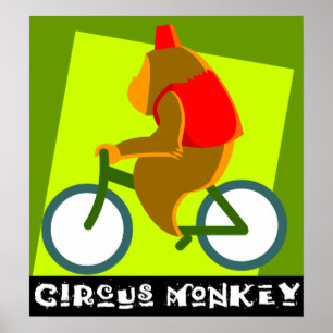 Póster circus monkey
