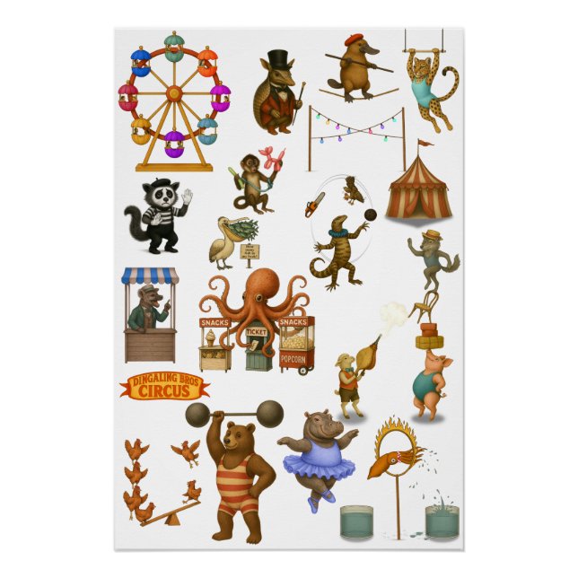 Póster Circus painted crocodile (Frente)