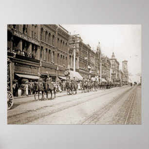 Póster Circus Parade em Tacoma WA cerca de 1900