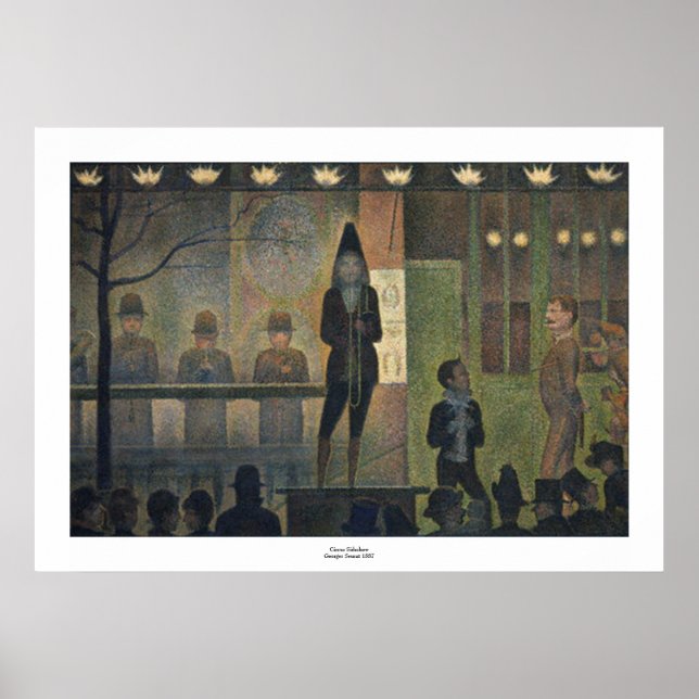 Póster Circus Sideshow por Georges Seurat (Frente)
