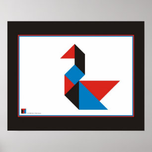 PÓSTER CISNE - ARTE ABSTRACTA CONTEMPORÂNEA - DA0501AC