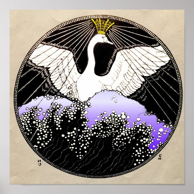 Poster Cisne Branco do czar Saltan (Frente)