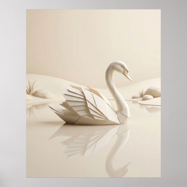 Poster Cisne de Papel Lago do Espelho (Frente)
