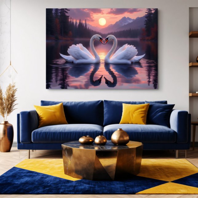 Poster Cisne sob a Lua do Amor (Criador carregado)