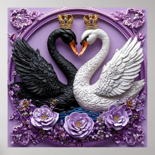 Poster Cisnes de Casamento