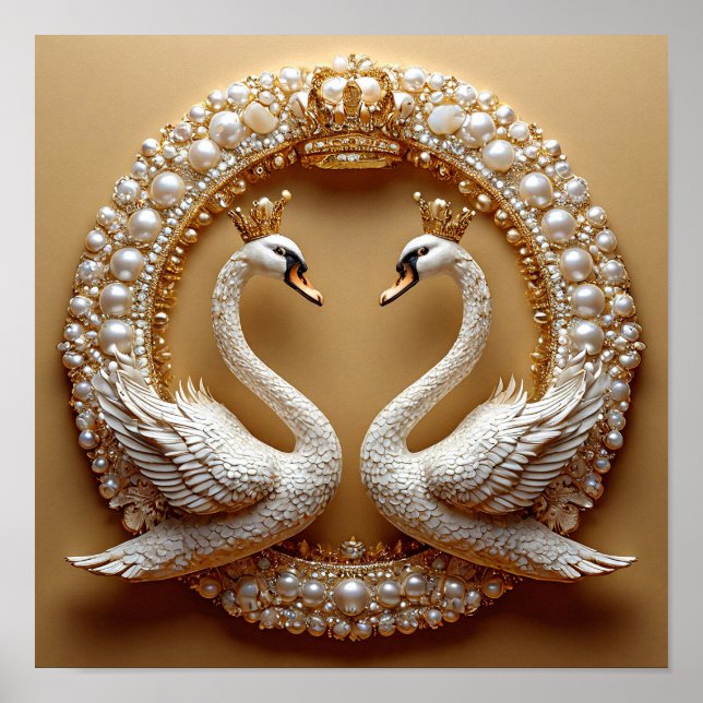 Poster Cisnes de Casamento (Frente)