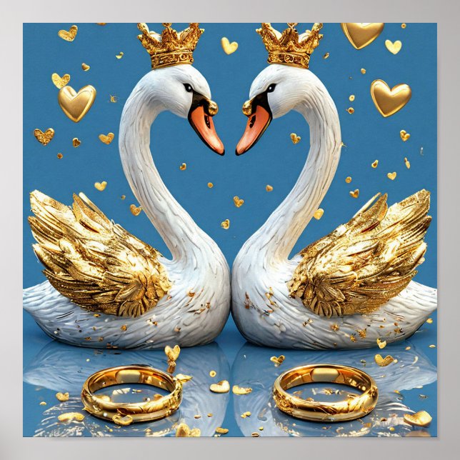 Poster Cisnes de Casamento (Frente)