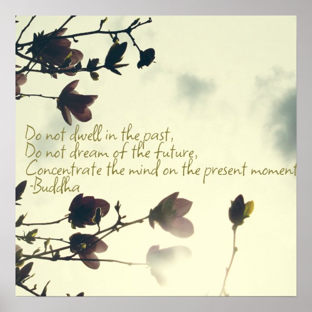 Póster Citação buda na pasta (Frente)