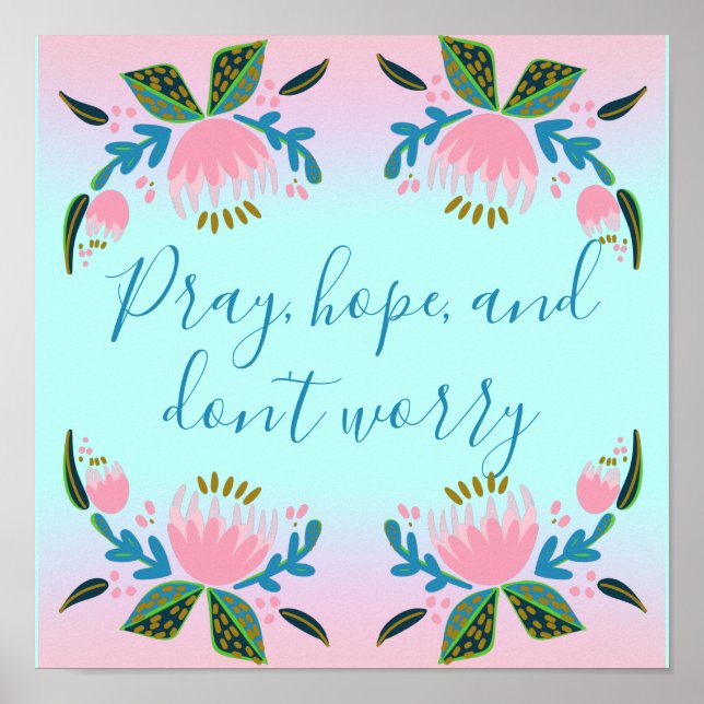 Poster Citação Católica Inspiracional Colorida (Frente)