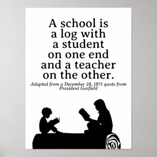 Poster Citação Clássica de Ensino em Casa do Presidente G