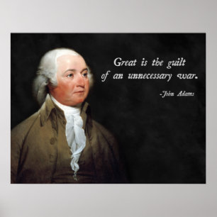 Poster Citação contra a Guerra de John Adams