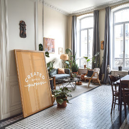 Poster Citação Cristã Elegante de Mostarda