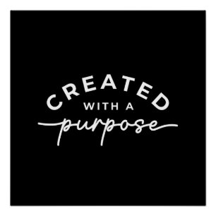 Póster Citação Cristã Elegante Negra