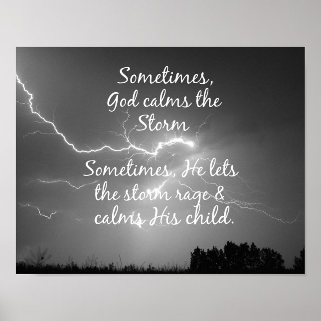 Póster Citação Cristã Inspirativa (Frente)