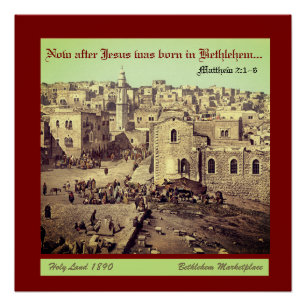 Póster Citação Cristã Jesus Foto Antiga Terra Santa 
