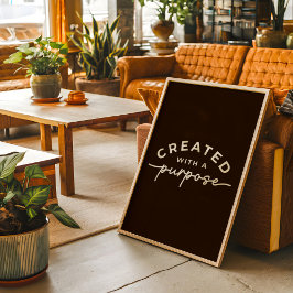 Poster Citação Cristã Marrom Elegante