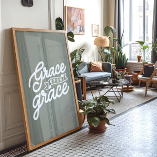 Poster Citação cristã sábia Graça sobre graça 