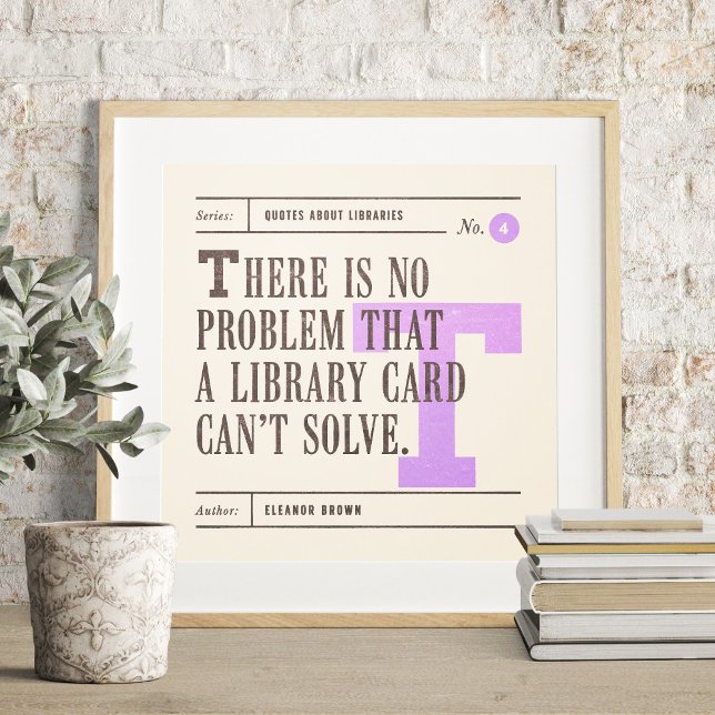 Poster Citação da Biblioteca Clássica por Eleanor Brown (Criador carregado)