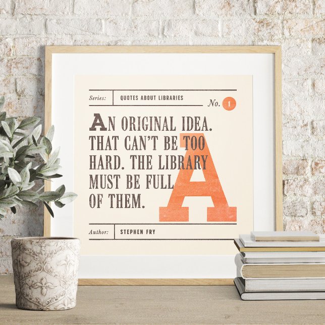 Poster Citação da Biblioteca Clássica por Stephen Fry (Criador carregado)
