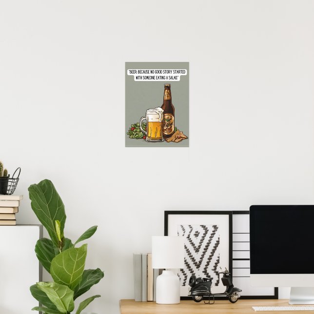 Poster Citação da cerveja (Escritório em casa)