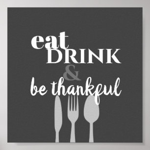 Poster citação da cozinha arte moderna estilo comer