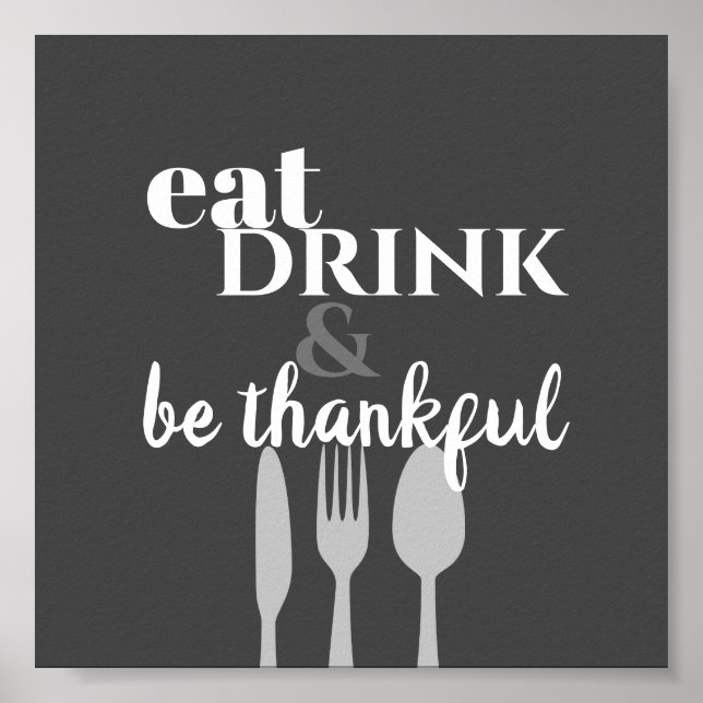 Poster citação da cozinha arte moderna estilo comer (Frente)