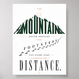Poster Citação da Distância das Pegadas da Montanha