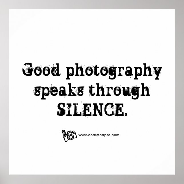 Póster Citação da Fotografia Silenciosa (Frente)
