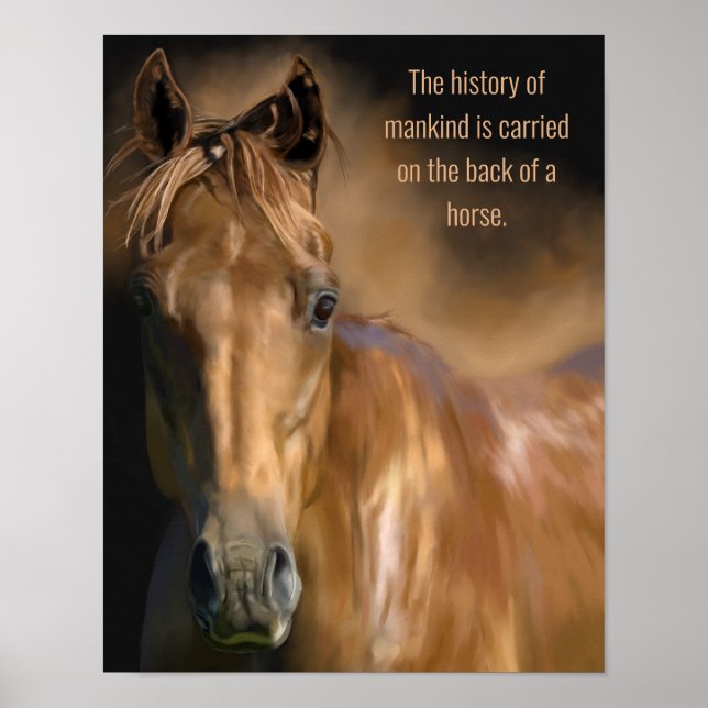 Poster Citação da História do Cavalo e da Humanidade (Frente)