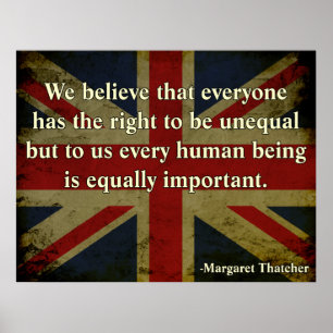 Poster Citação da Igualdade Margaret Thatcher