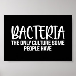 Poster Citação da Microbiologia Funny Bacteria Sarcástica