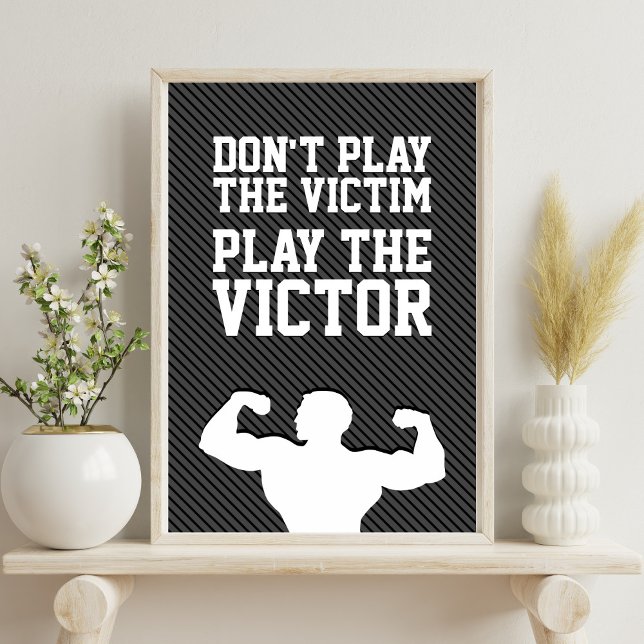 Póster Citação da Tipografia Motivacional de Conquista Ga (Criador carregado)