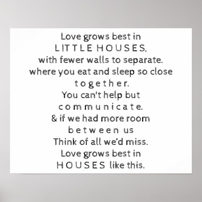 Poster Citação das Casas Pequenas (Frente)